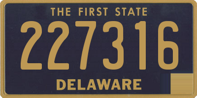 DE license plate 227316