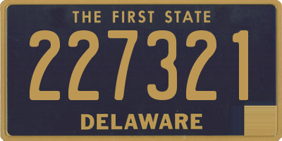 DE license plate 227321