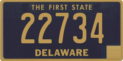 DE license plate 22734