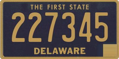 DE license plate 227345