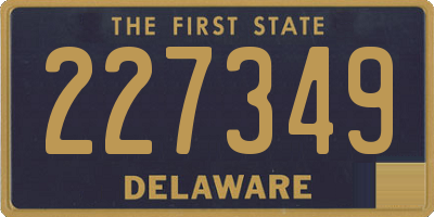 DE license plate 227349