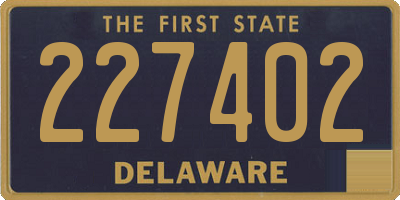 DE license plate 227402