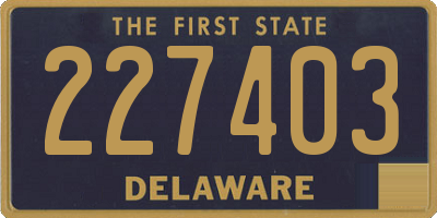 DE license plate 227403