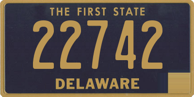 DE license plate 22742