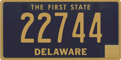 DE license plate 22744