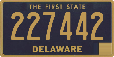 DE license plate 227442