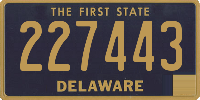 DE license plate 227443