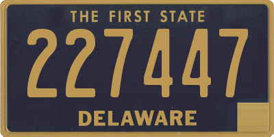 DE license plate 227447