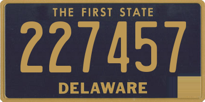 DE license plate 227457