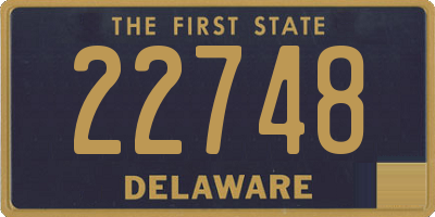 DE license plate 22748