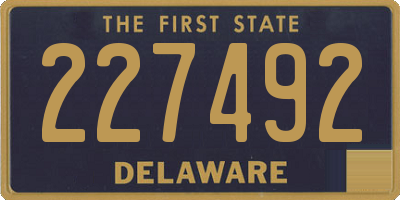 DE license plate 227492