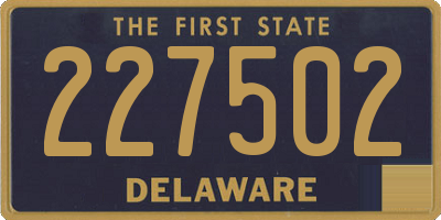 DE license plate 227502