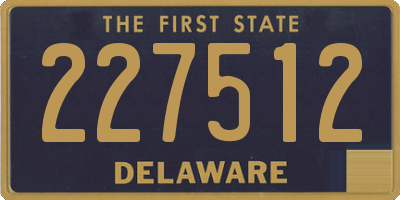 DE license plate 227512