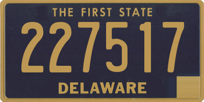 DE license plate 227517