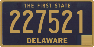 DE license plate 227521