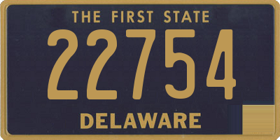 DE license plate 22754