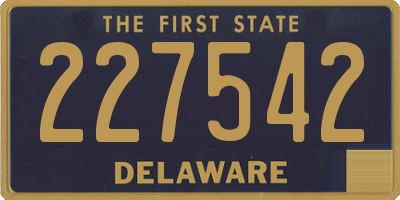 DE license plate 227542