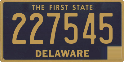 DE license plate 227545