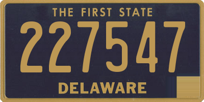 DE license plate 227547
