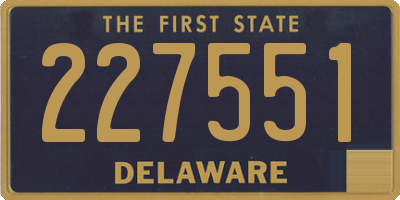 DE license plate 227551