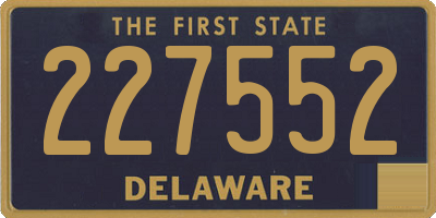 DE license plate 227552