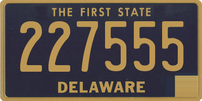 DE license plate 227555
