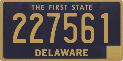 DE license plate 227561