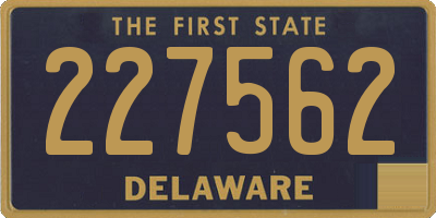 DE license plate 227562