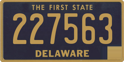 DE license plate 227563