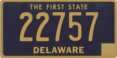 DE license plate 22757