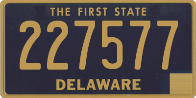 DE license plate 227577