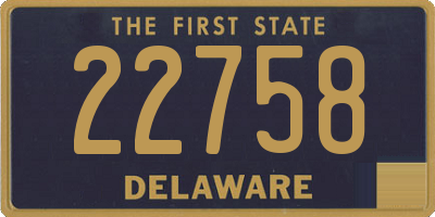 DE license plate 22758