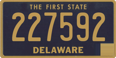 DE license plate 227592