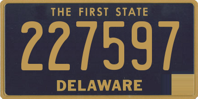 DE license plate 227597