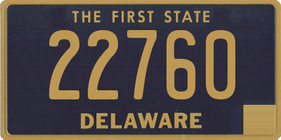 DE license plate 22760