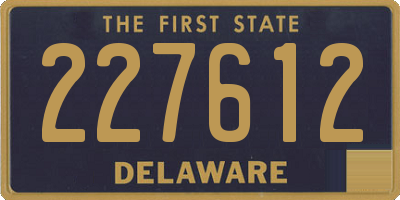 DE license plate 227612