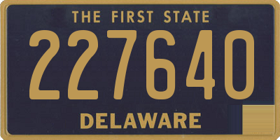 DE license plate 227640