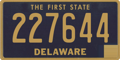 DE license plate 227644