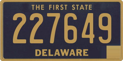 DE license plate 227649