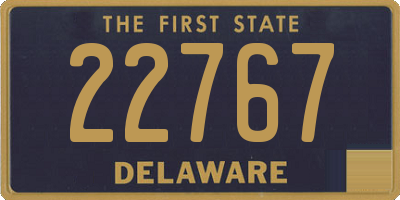 DE license plate 22767