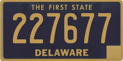 DE license plate 227677