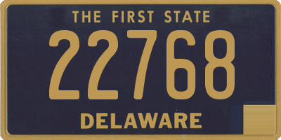 DE license plate 22768