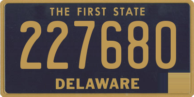 DE license plate 227680