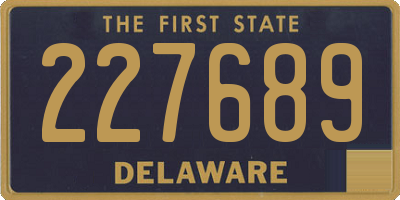 DE license plate 227689