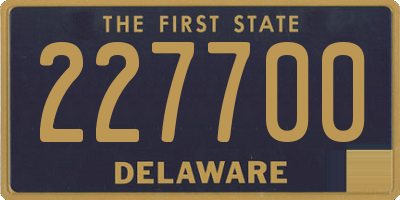 DE license plate 227700