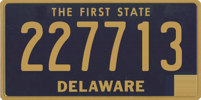 DE license plate 227713