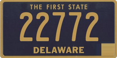 DE license plate 22772