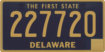 DE license plate 227720