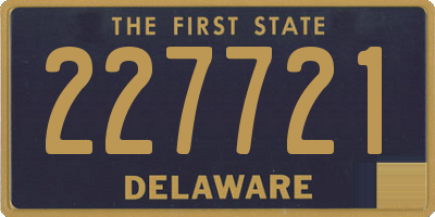 DE license plate 227721