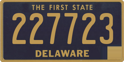 DE license plate 227723